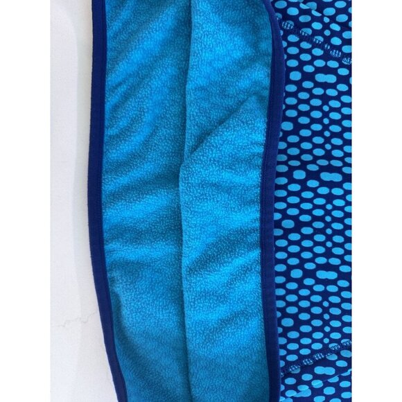 Nike Hooded Pullover Women Small Therma Fit Pockets Athleisure Hoodie Blue Dots - Picture 4 of 12